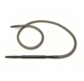 Шланг для кальяну силіконовий з металевою рукояткою (чорний) 