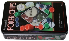 Набір Duke для гри в покер в металевому кейсі 100 фішок