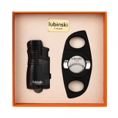 Подарунковий набір для сигар Lubinski Black emb-80014
