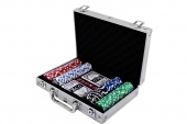 Набор для игры в покер в алюминиевом кейсе (200 фишек, 2 колоды карт) i0CG-11200
