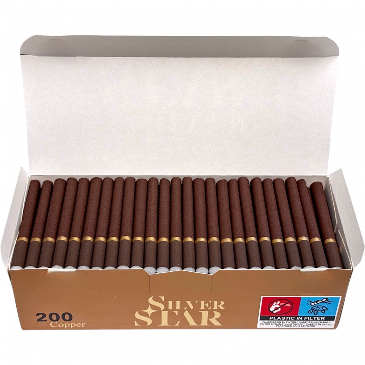 Гильзы для сигарет Silver Star Brown Cooper 8x15 200шт LV-100