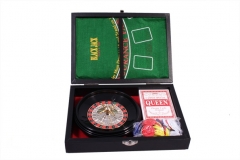 Набор из 2 игр: рулетка и покер в кожаном кейсе