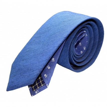 Лляна краватка Fox & Button "Royal Blue" FB510015