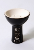 Чаша для кальяну Embery Classic Bowl (частково глазурована) - чорна 