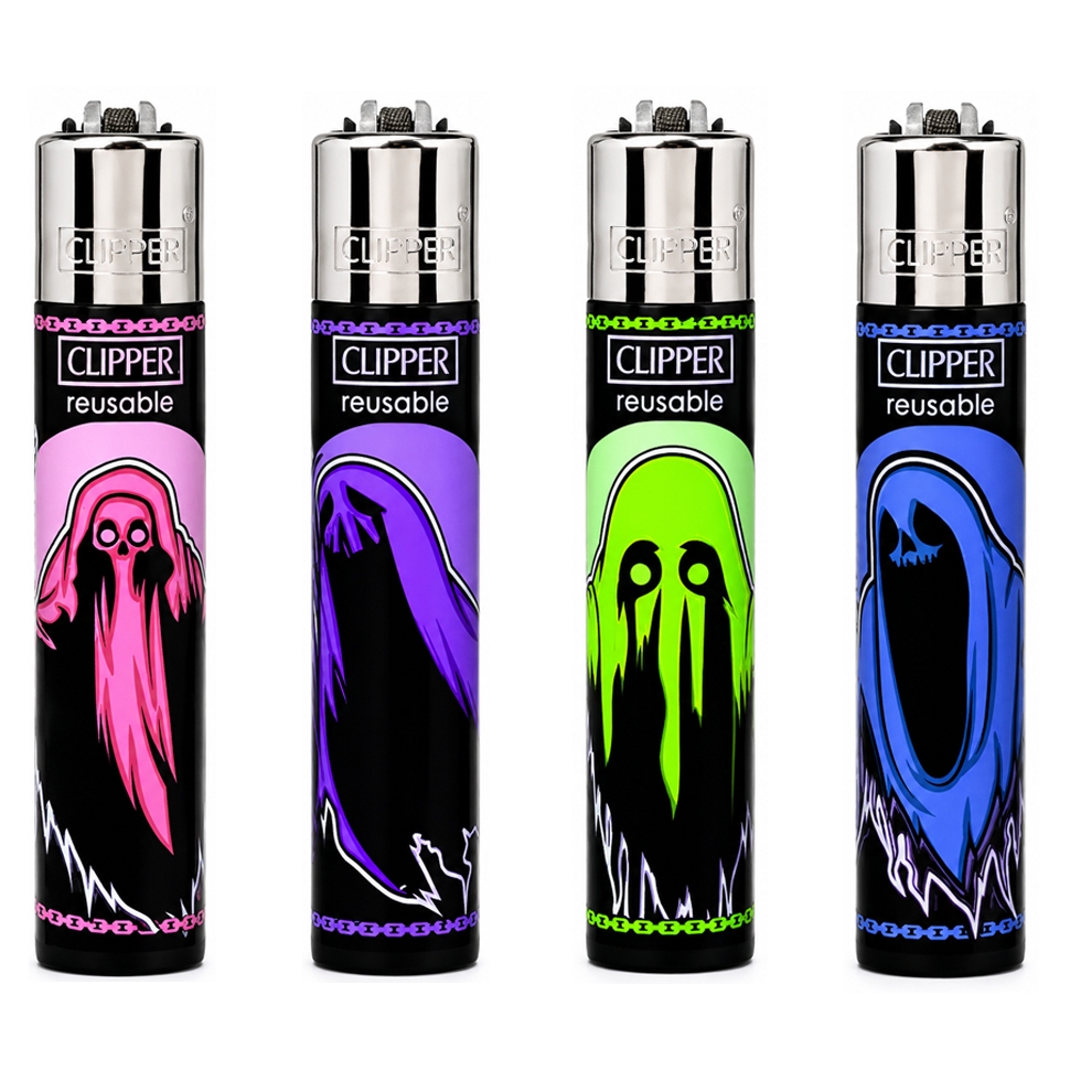 Комплект кремниевых зажигалок Clipper Pocket Night Of Terror 4, 4