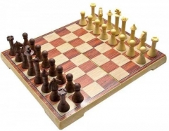 Шахматы магнитные Duke, коричневые 24х28х2 см