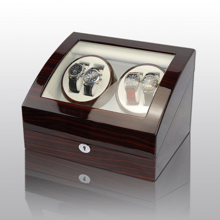 Скринька для підзаведення чотирьох годинників Rothenschild brown leather RS-031EW-F
