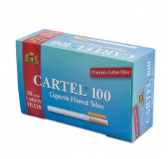 Гильзы для сигарет CARTEL Carbon 20 mm charcoal filter (100 шт)