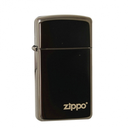 Зажигалка Zippo 28123ZL SLIM EBONY W/ZIPPO 28123ZL