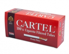 Гильзы для сигарет Tubes CARTEL Red, 25 мм (200 шт)