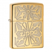 Зажигалка Zippo 28450 Ornament High Polish Brass 28450