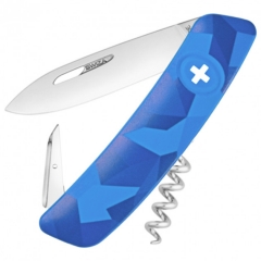Нож складной мультитул Swiza (95мм, 6 функций), синий