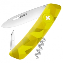 Нож складной мультитул Swiza (95мм, 6 функций), желтый