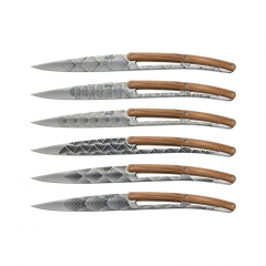 Набір ножів DEEJO STEAK KNIVES ART DECO, MIRROR FINISH