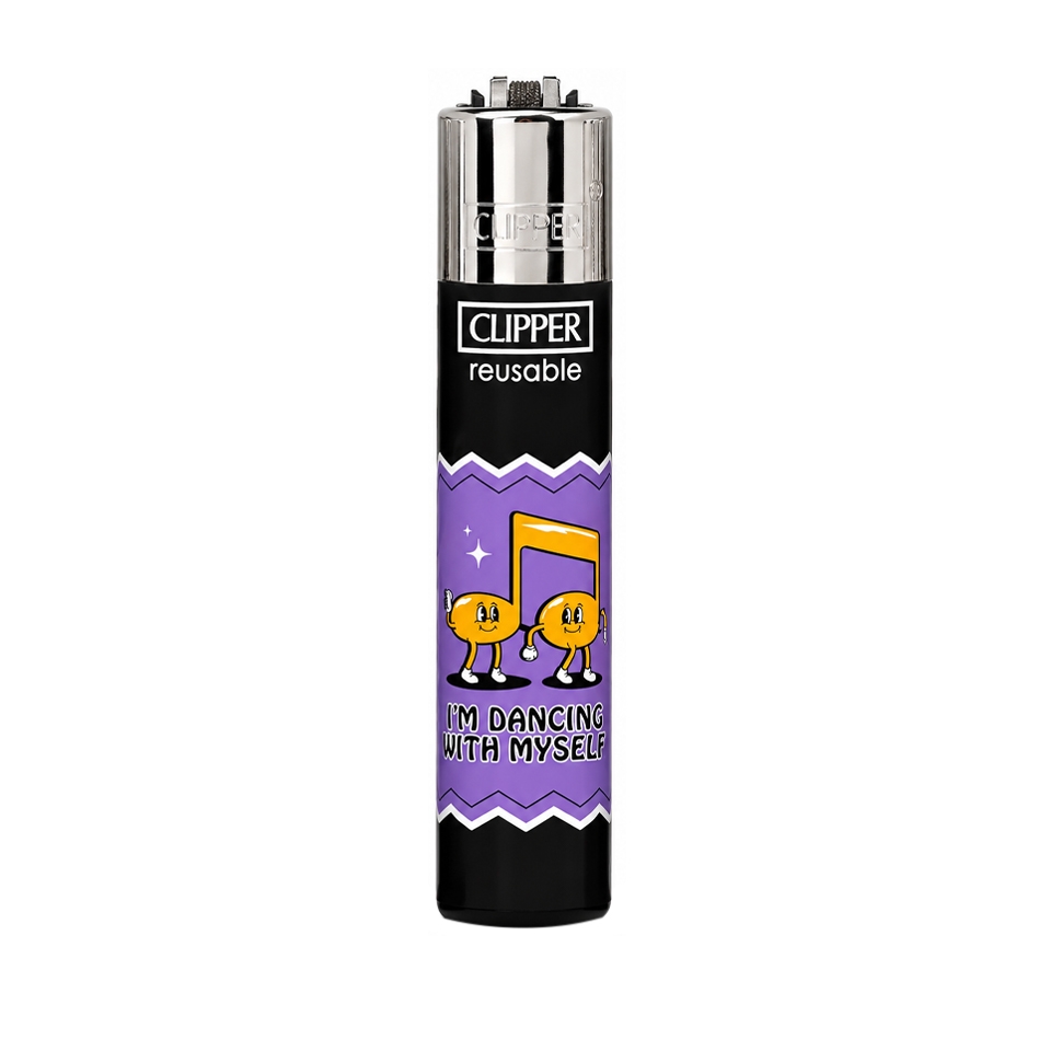Зажигалка Clipper Standard Groovy World 3, кремниевая, 75 х 16 мм